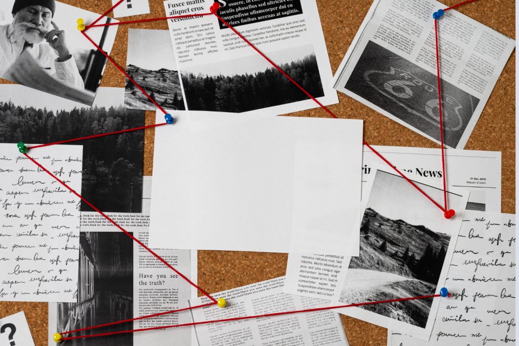 A conspiracy board.