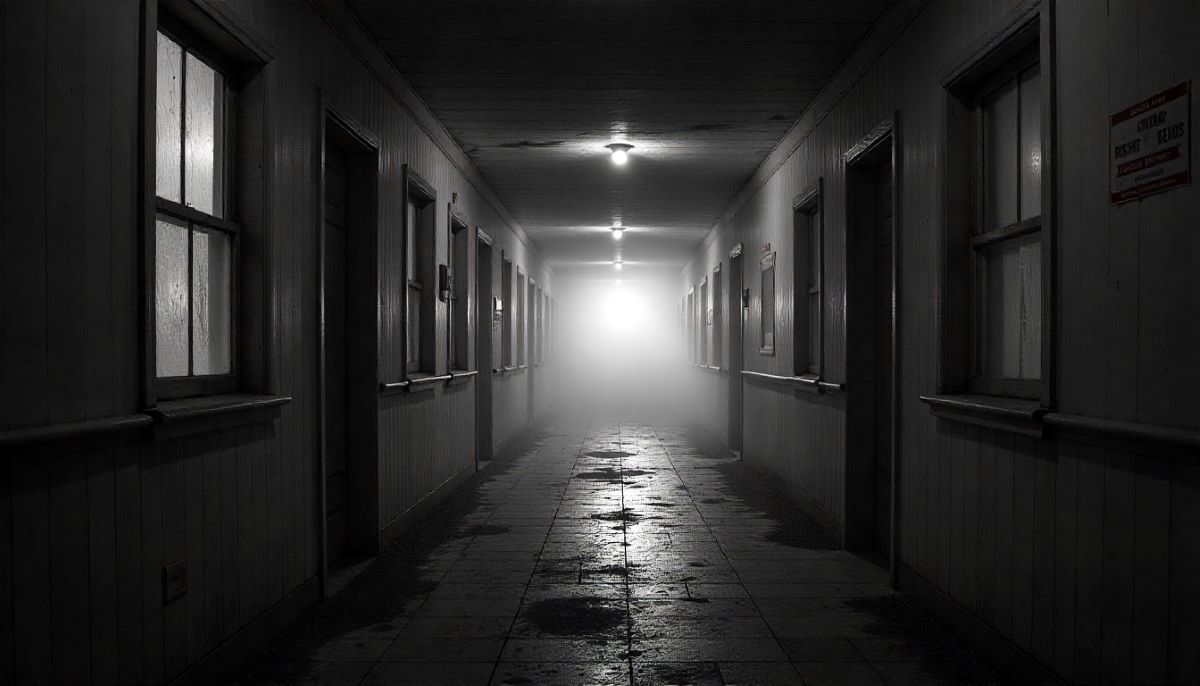 freepik__the-style-is-candid-image-photography-with-natural__82786 A foggy hallway in an old asylum or hospital